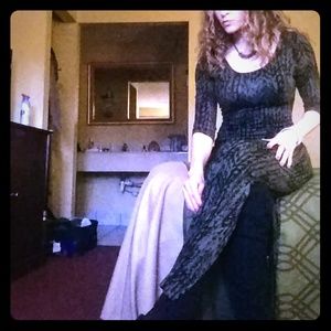 Apt 9 3/4 Sleeve Sexy Form Fitting Maxi Dress